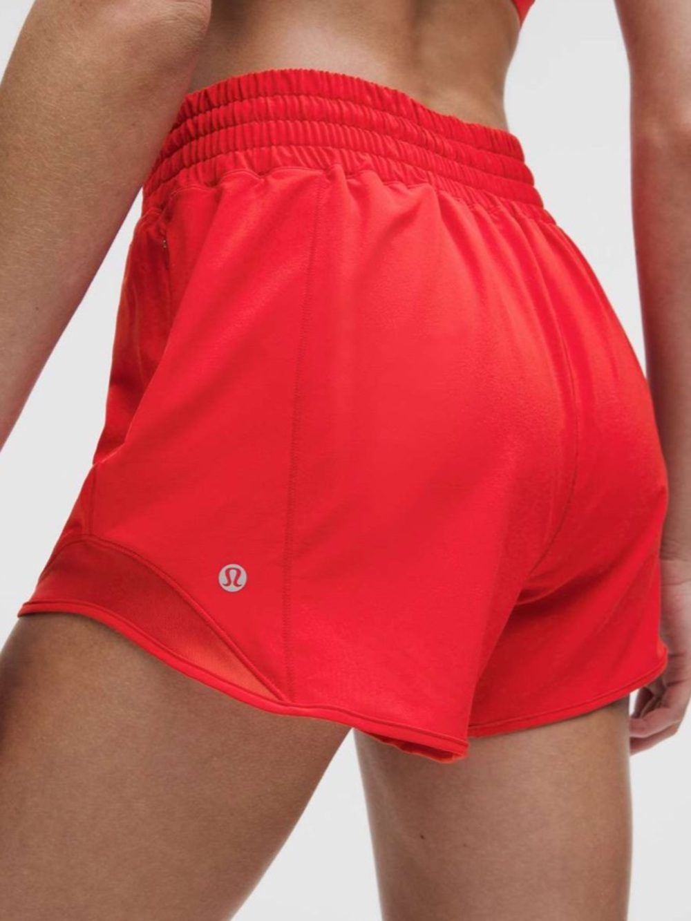 🔥 Lululemon Hotty Hot High-Rise Lined Short 4" Lulu Red SIZE 6 - Picture 3 of 14